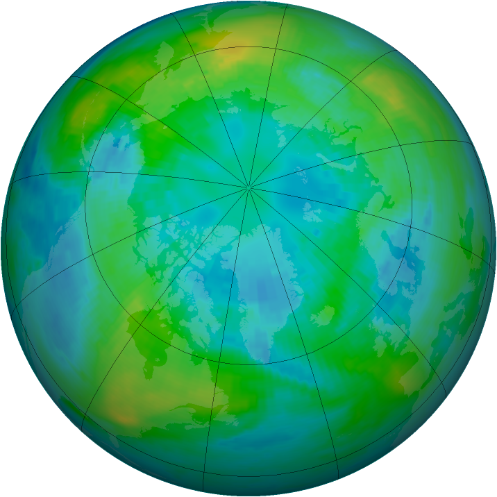 Arctic ozone map for 10 October 1979
